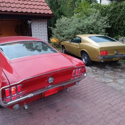 Oryginalny Mustang Fastback 1968 Candy Apple Red - pali jeźzi